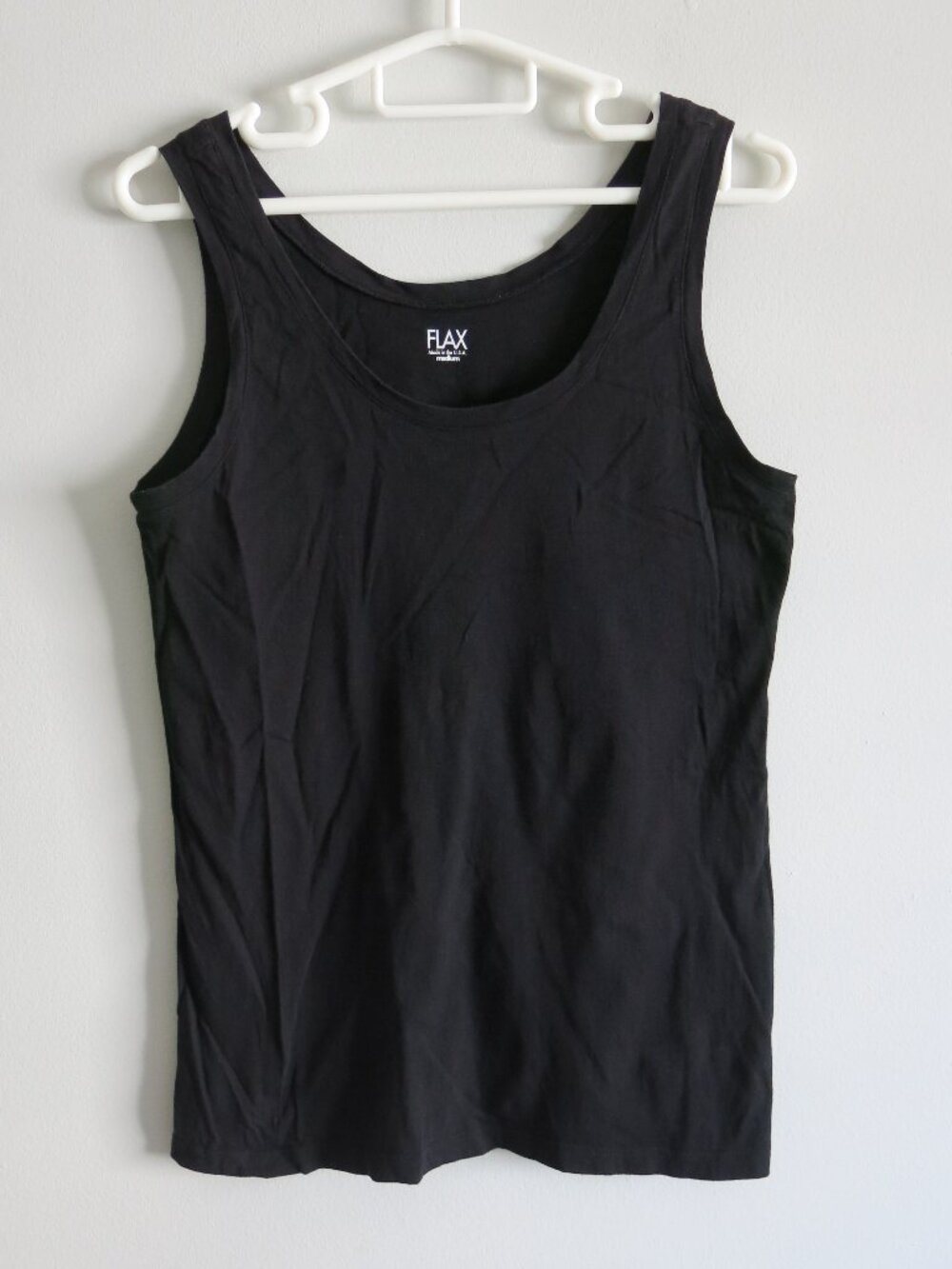 FLAX Black Sleeveless Tank Top - Size Medium